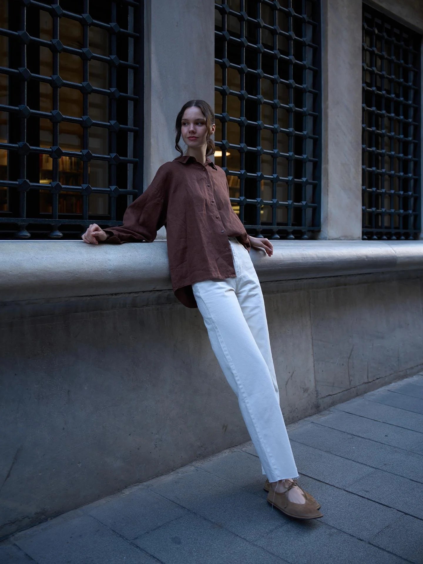 Linen Shirt – Brown