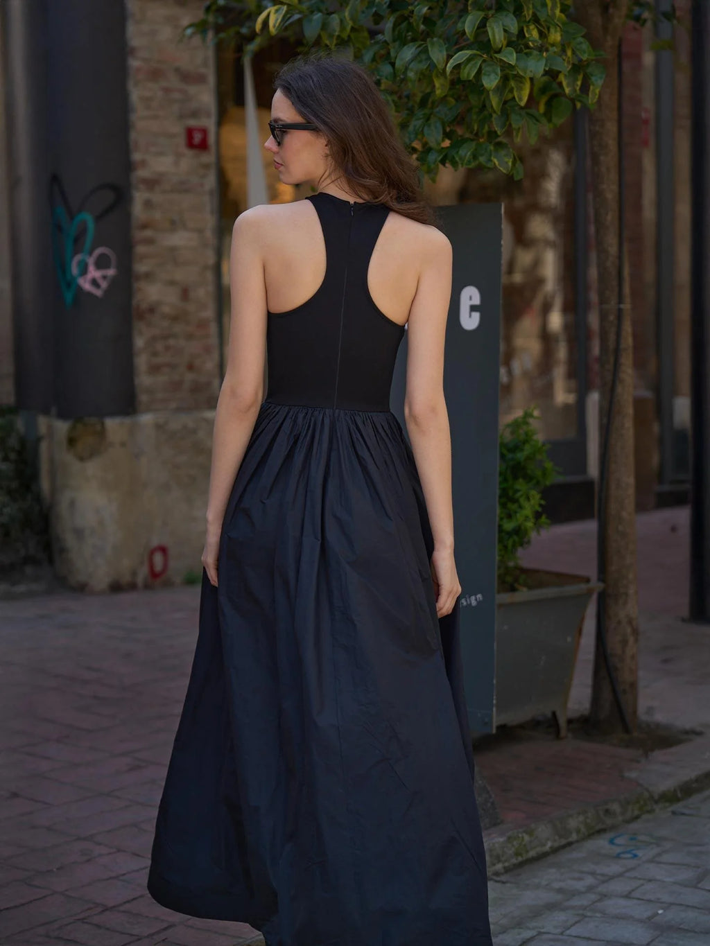 Long Halter Neck Dress – Black