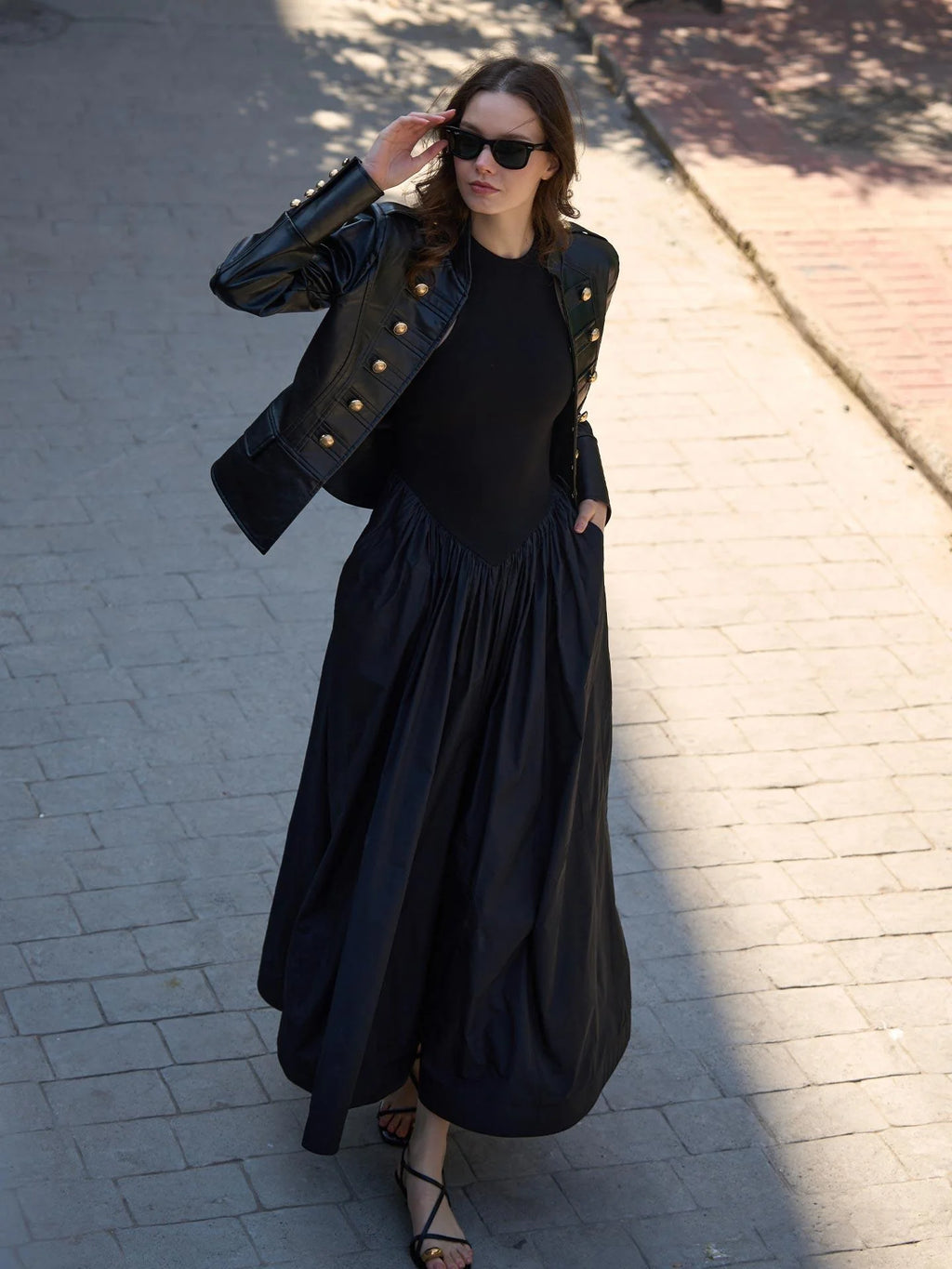 Long Halter Neck Dress – Black