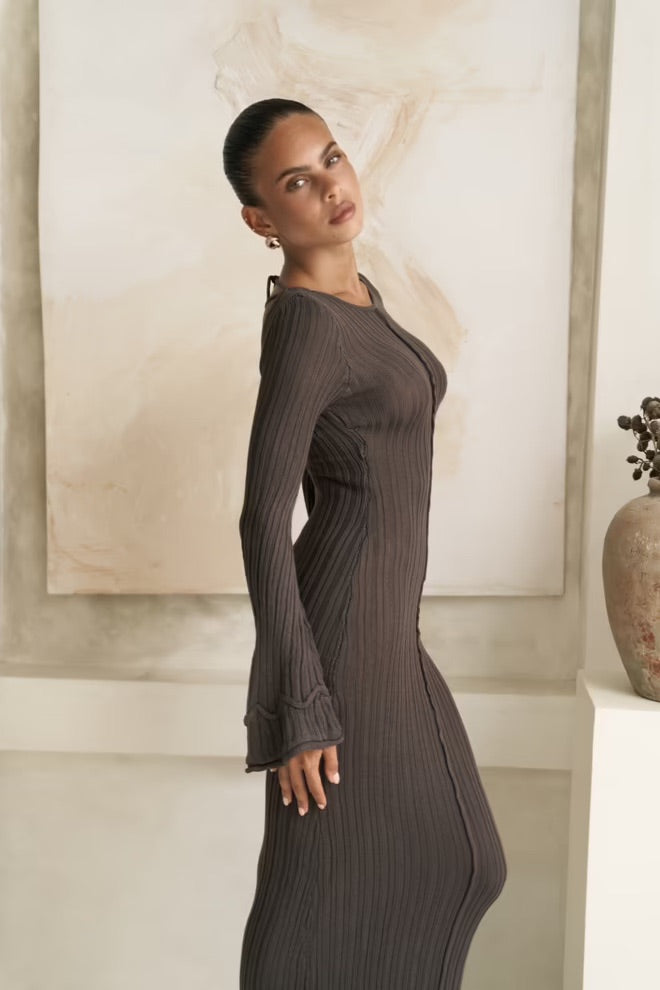 Matias Backless Long Knit Dress