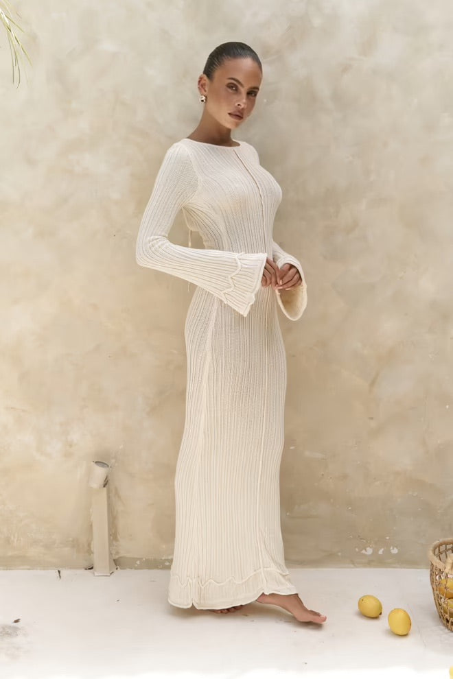 Matias Backless Long Knit Dress