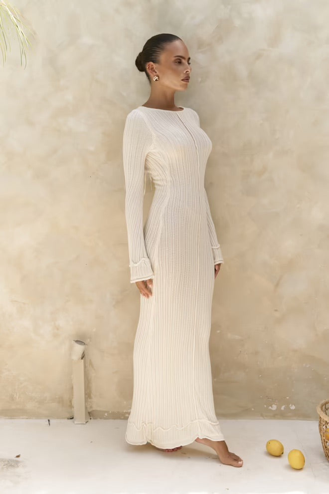 Matias Backless Long Knit Dress