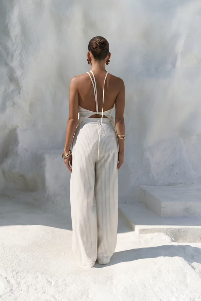 Behin Striped Short Pants Set