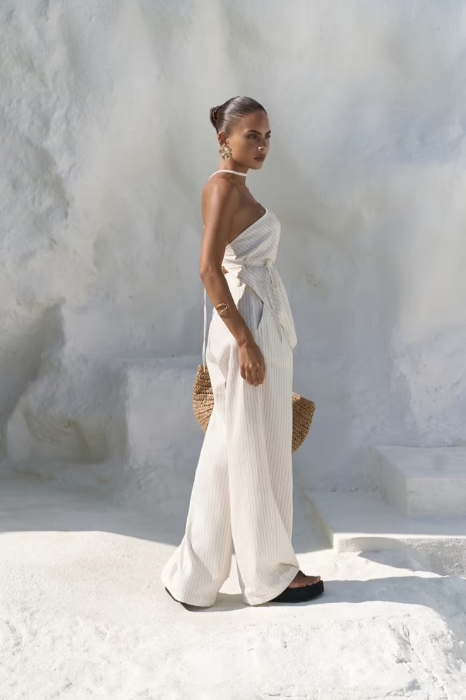 Behin Striped Short Pants Set