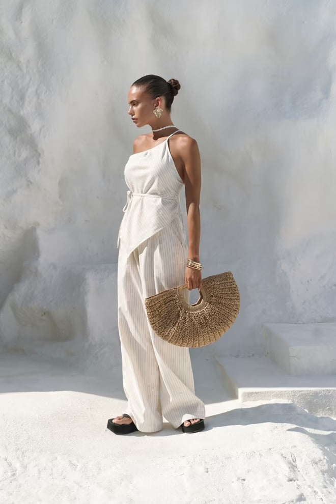 Behin Striped Short Pants Set