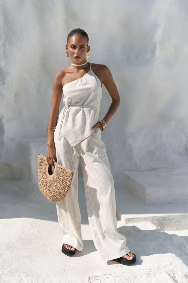 Behin Striped Short Pants Set