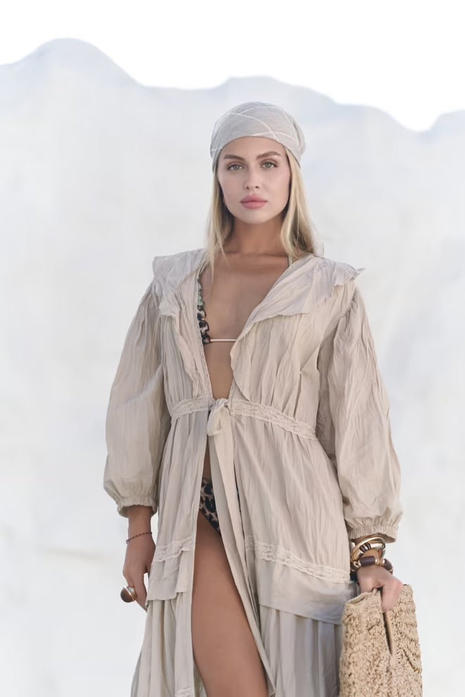 Trieste Long Dress with Lace Details