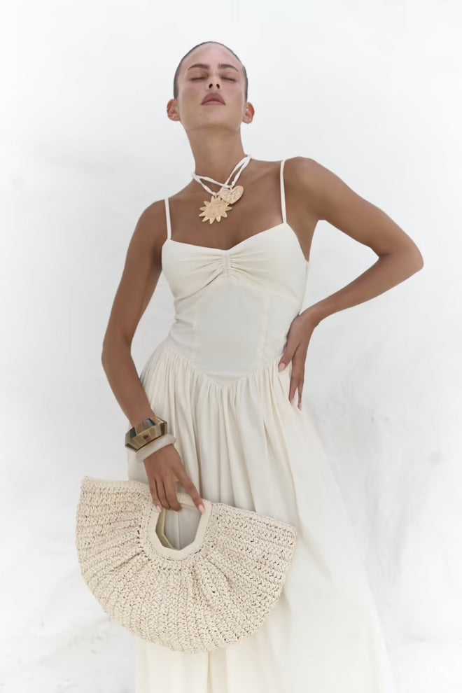 Hajar Long Dress with Straps