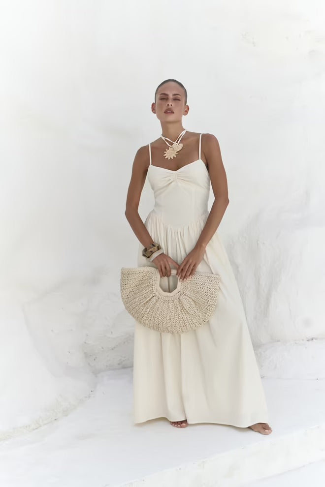 Hajar Long Dress with Straps