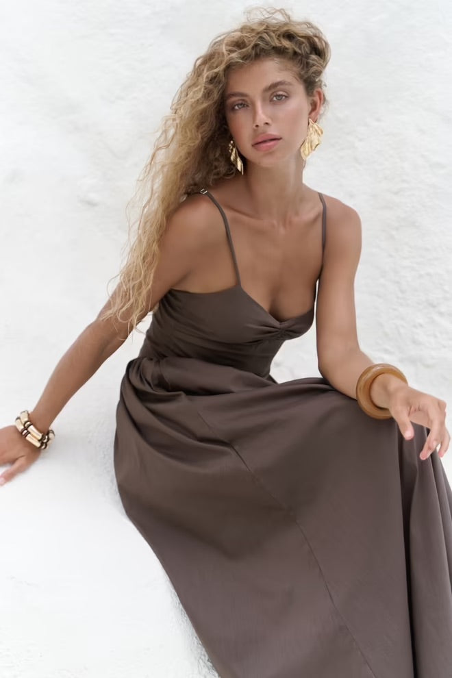 Hajar Long Dress with Straps