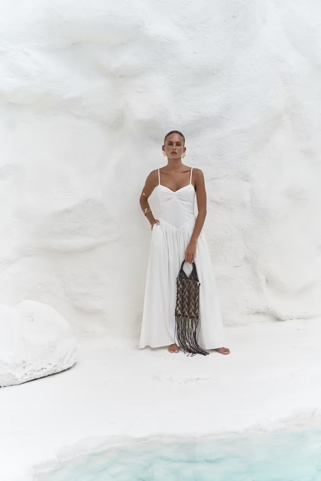 Hajar Long Dress with Straps